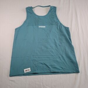 Gymshark Seamless Tank Top Teal Blue Athletic Workout Fitness Women's Sz M Teal